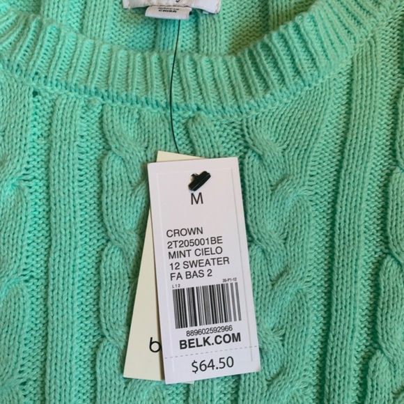 Crown and Ivy drop shoulder cable knit sweater . NWT. Retail 64.50 - Picture 5 of 6